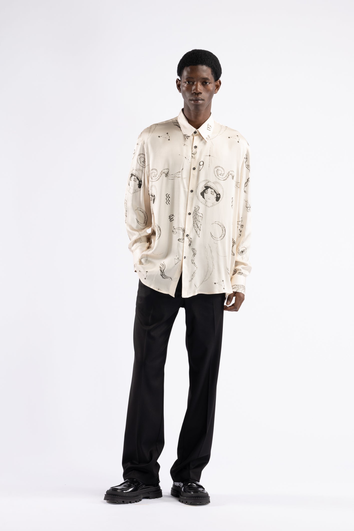 Camicia in viscosa fantasia