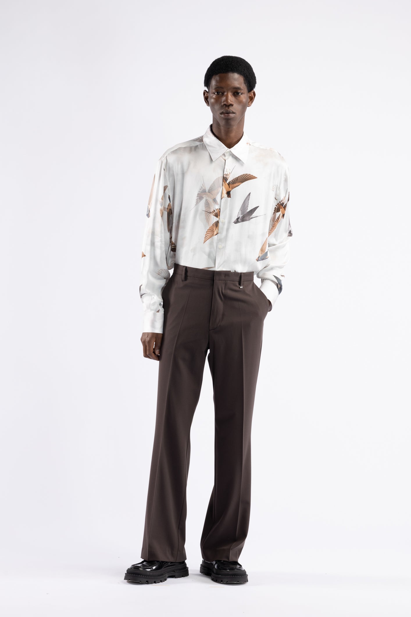 Camicia in viscosa oversize fantasia