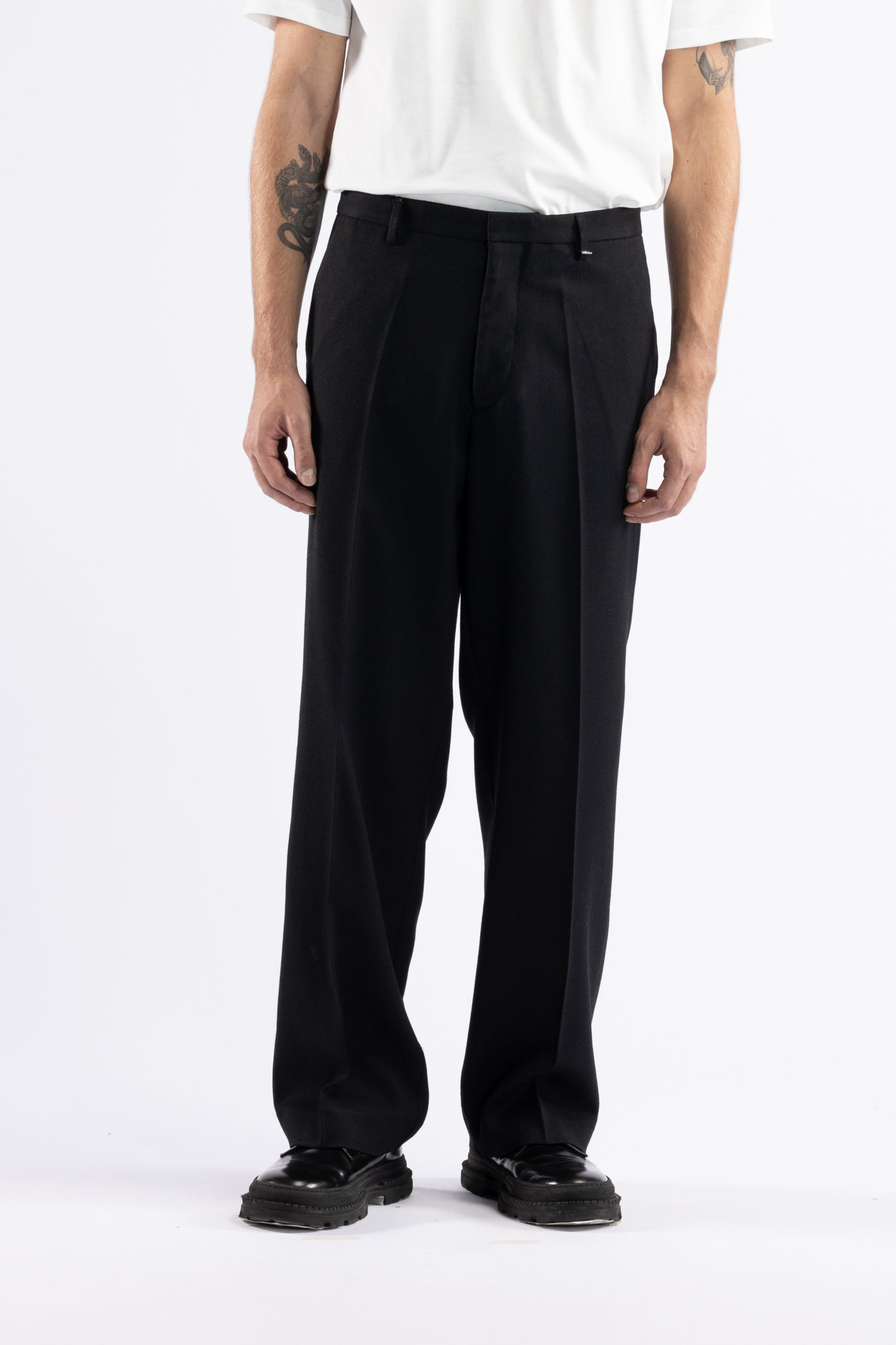 Pantalone fondo ampio - Nero
