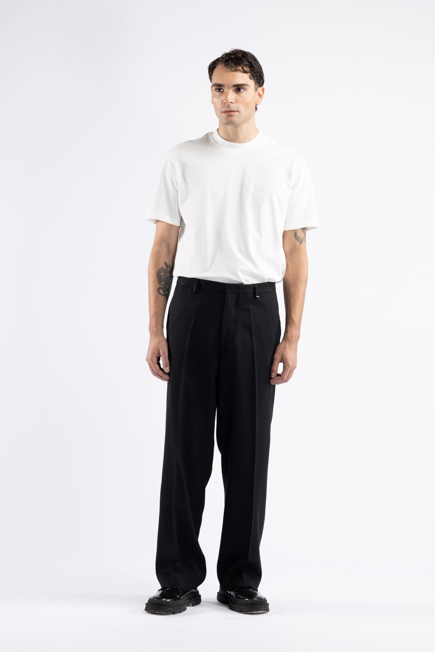 Pantalone fondo ampio - Nero