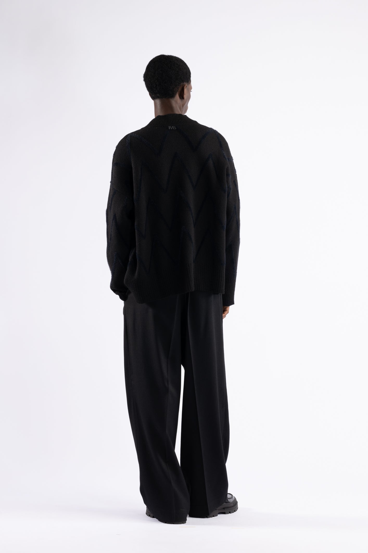 Cardigan oversize fantasia - Nero
