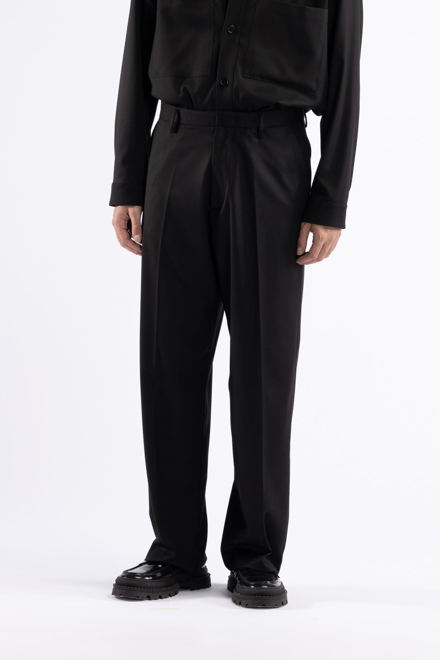 Pantalone fondo ampio - Nero