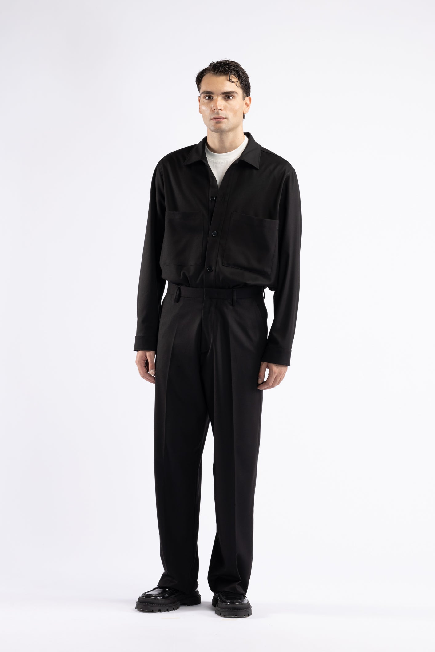 Pantalone fondo ampio - Nero