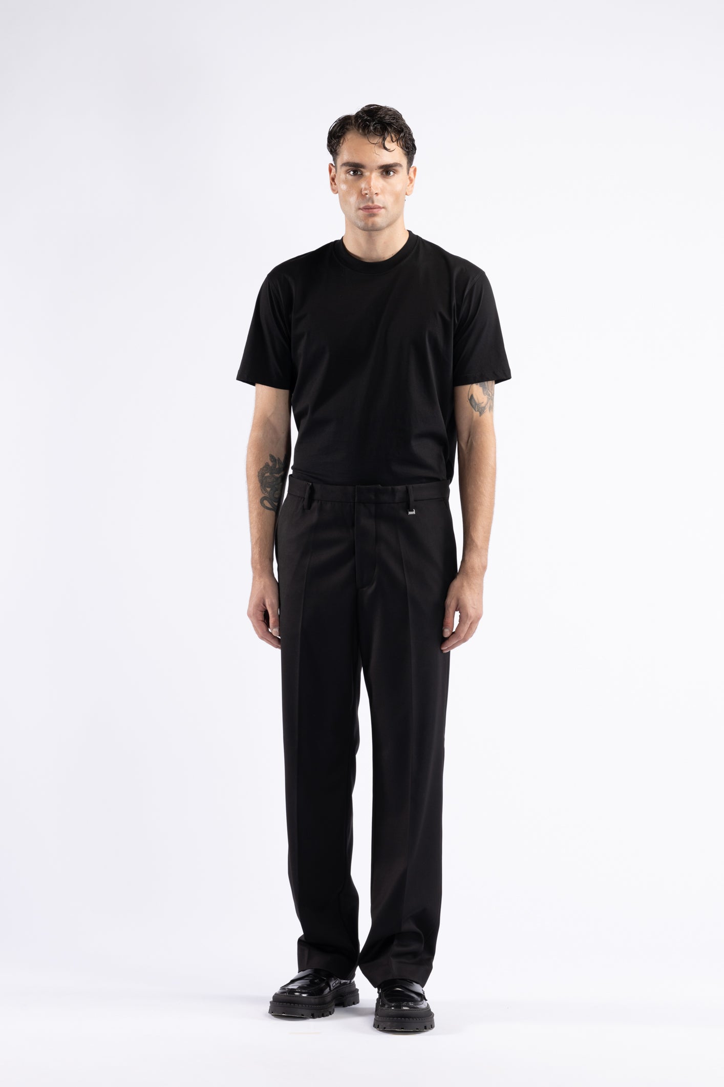 Pantalone gamba dritta - Nero
