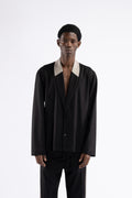 Camicia collo sciallato - Nero