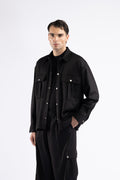 Camicia con tasconi - Nero