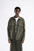 Camicia con tasconi - Verde