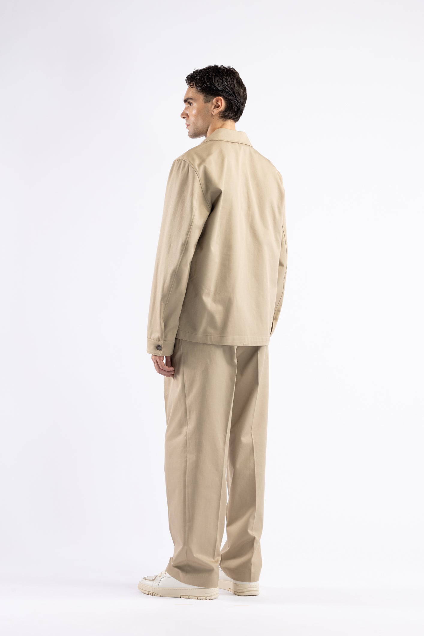 Giacca camicia in cotone - Beige