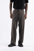 Pantalone fondo ampio gessato - Moro
