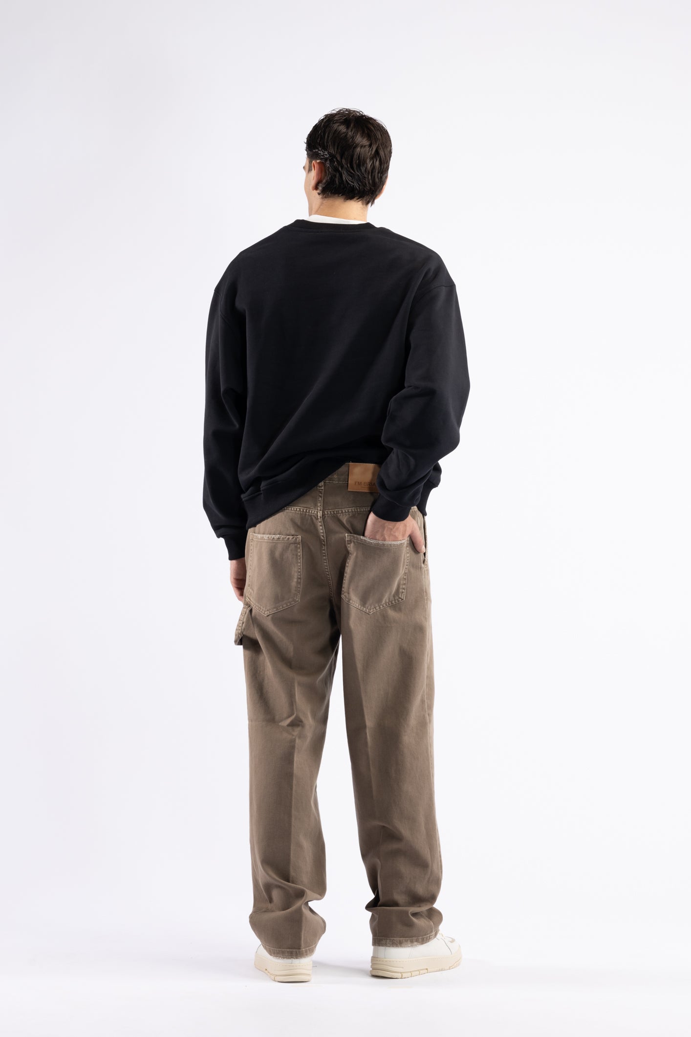 Jean de charpentier délavé - Gris tourterelle