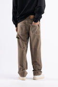 Jeans carpenter effetto slavato - Tortora
