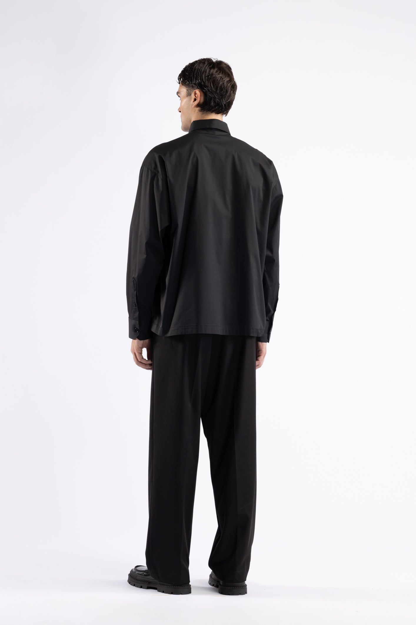 Camicia boxy oversize - Nero