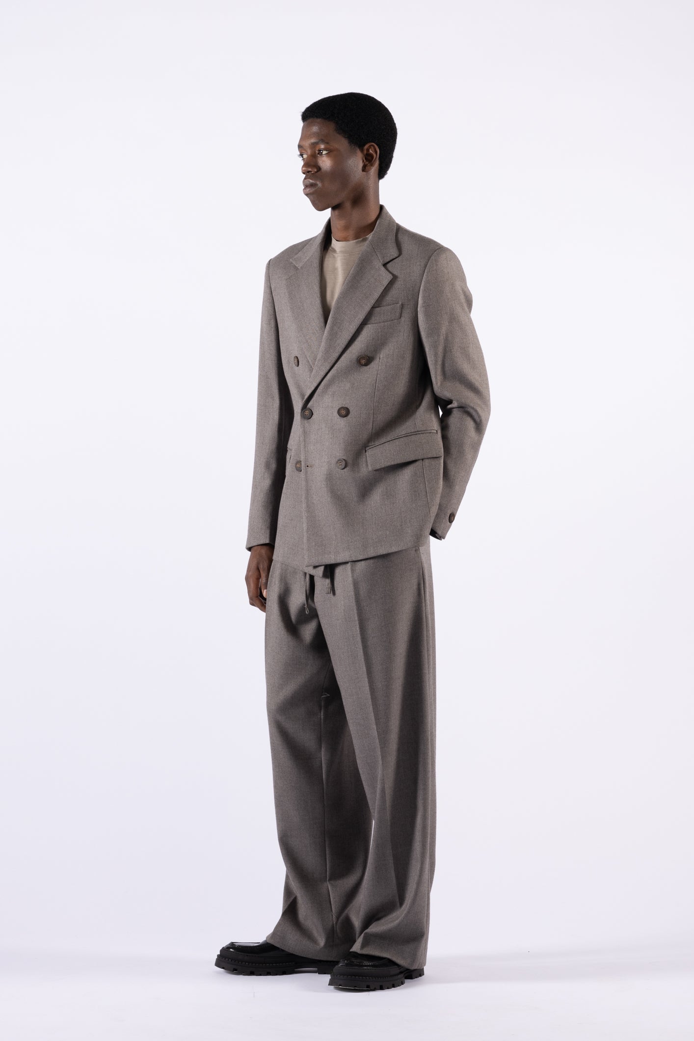 Giacca da completo doppiopetto - Tortora