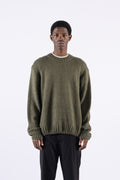 Maglia girocollo con rotture - Verde