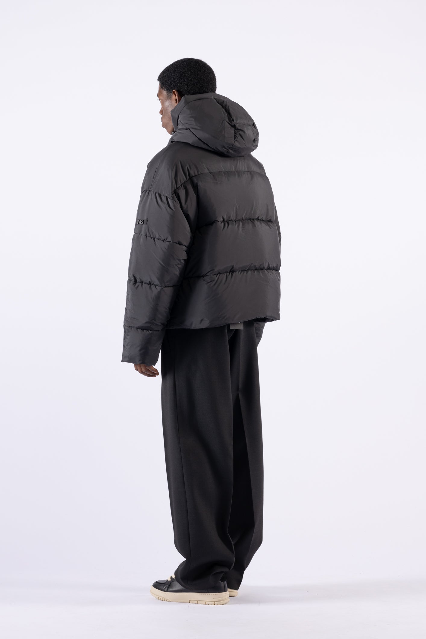 Doudoune oversize à capuche - Noire