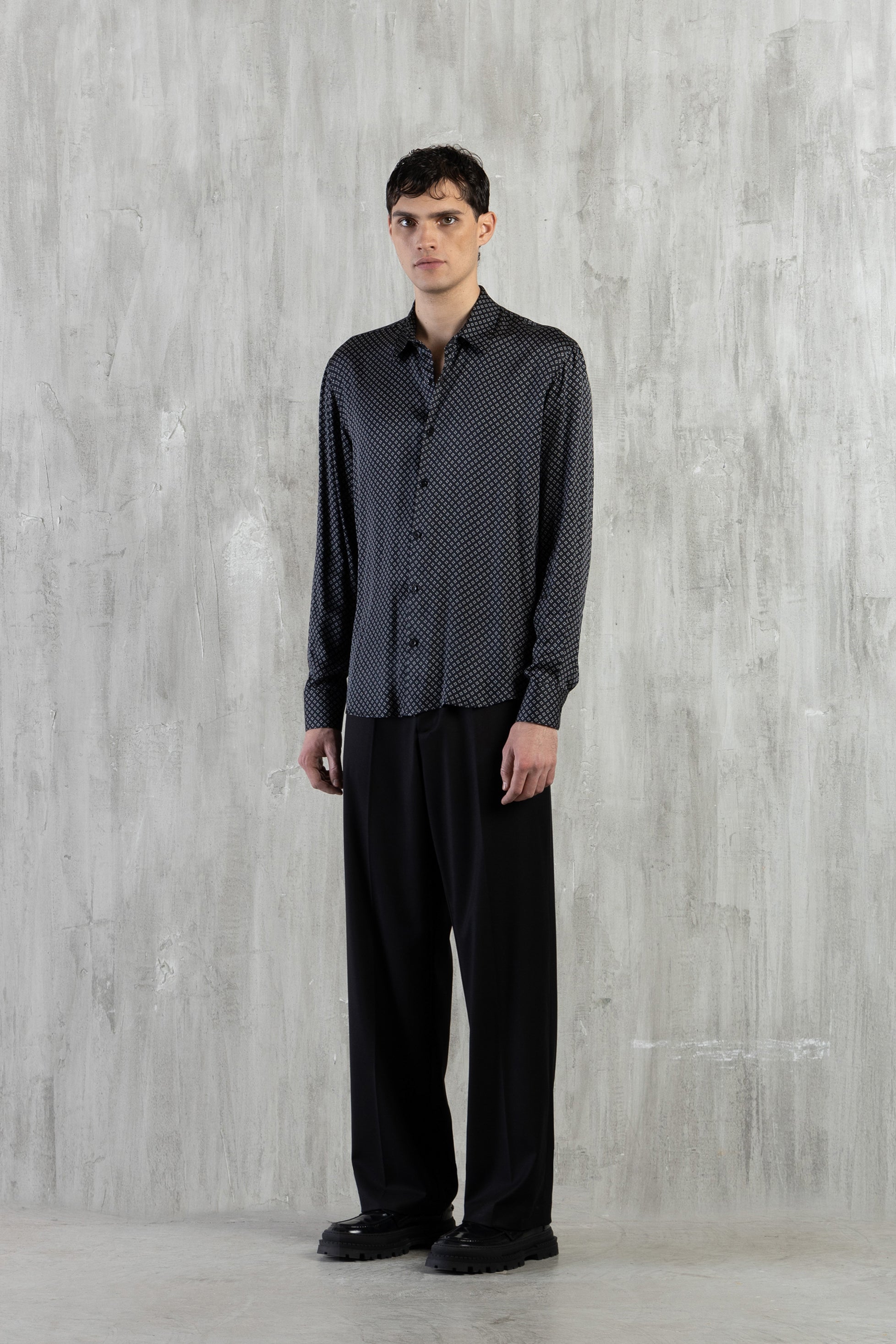 Camicia in viscosa fantasia
