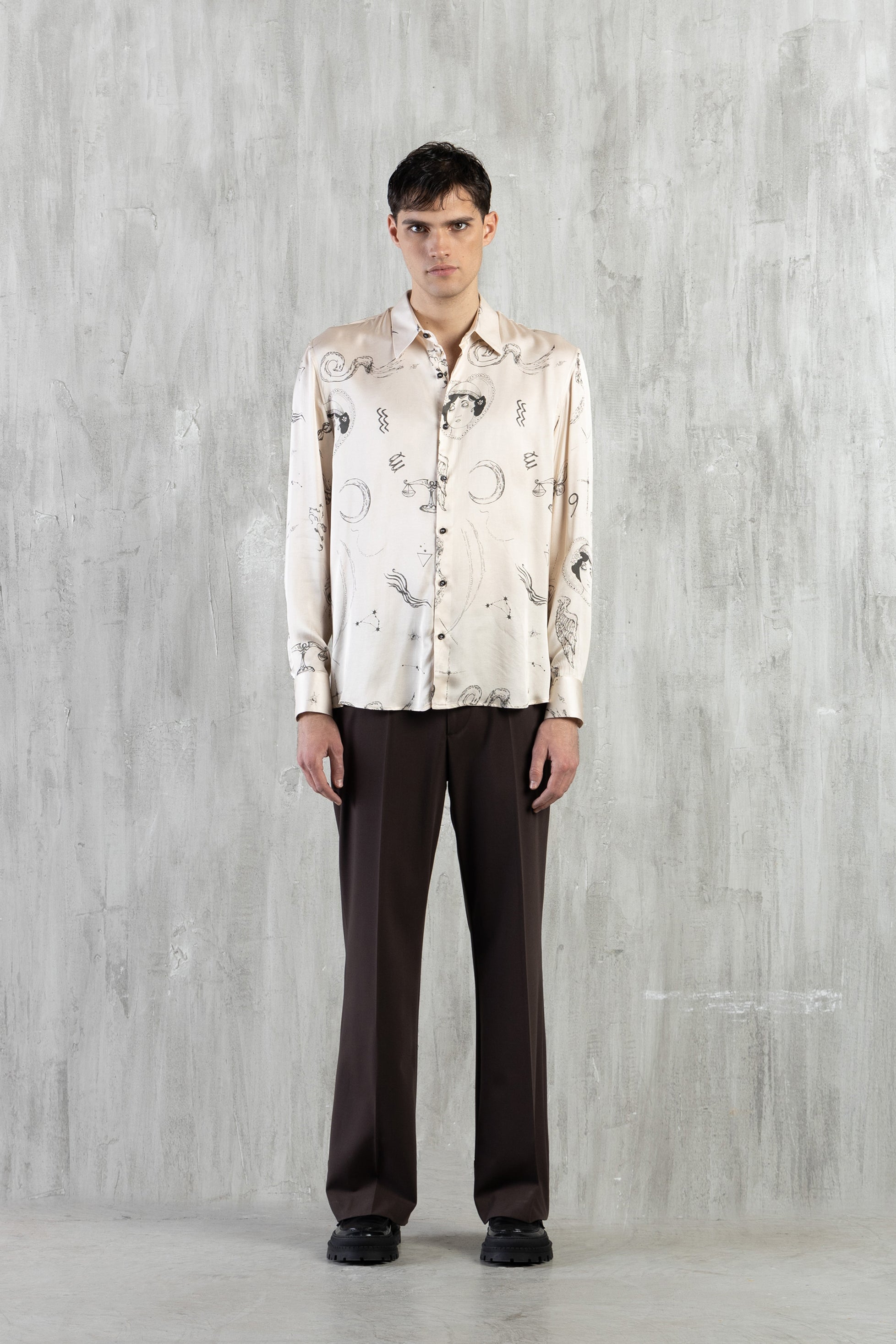 Camicia in viscosa fantasia