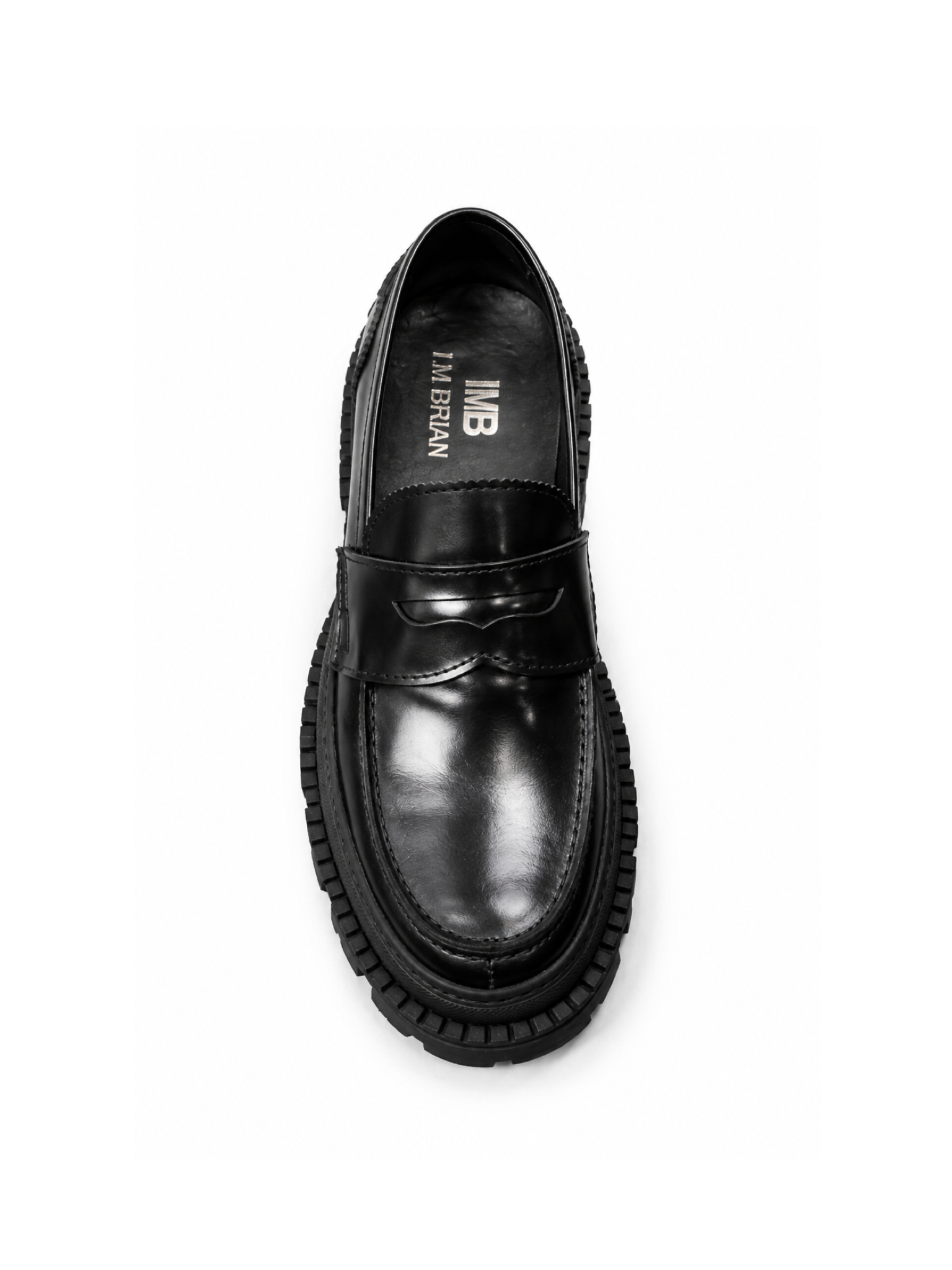 Mocassins en cuir avec bride - Noirs