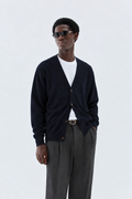 Cardigan in maglia rasata - Blu