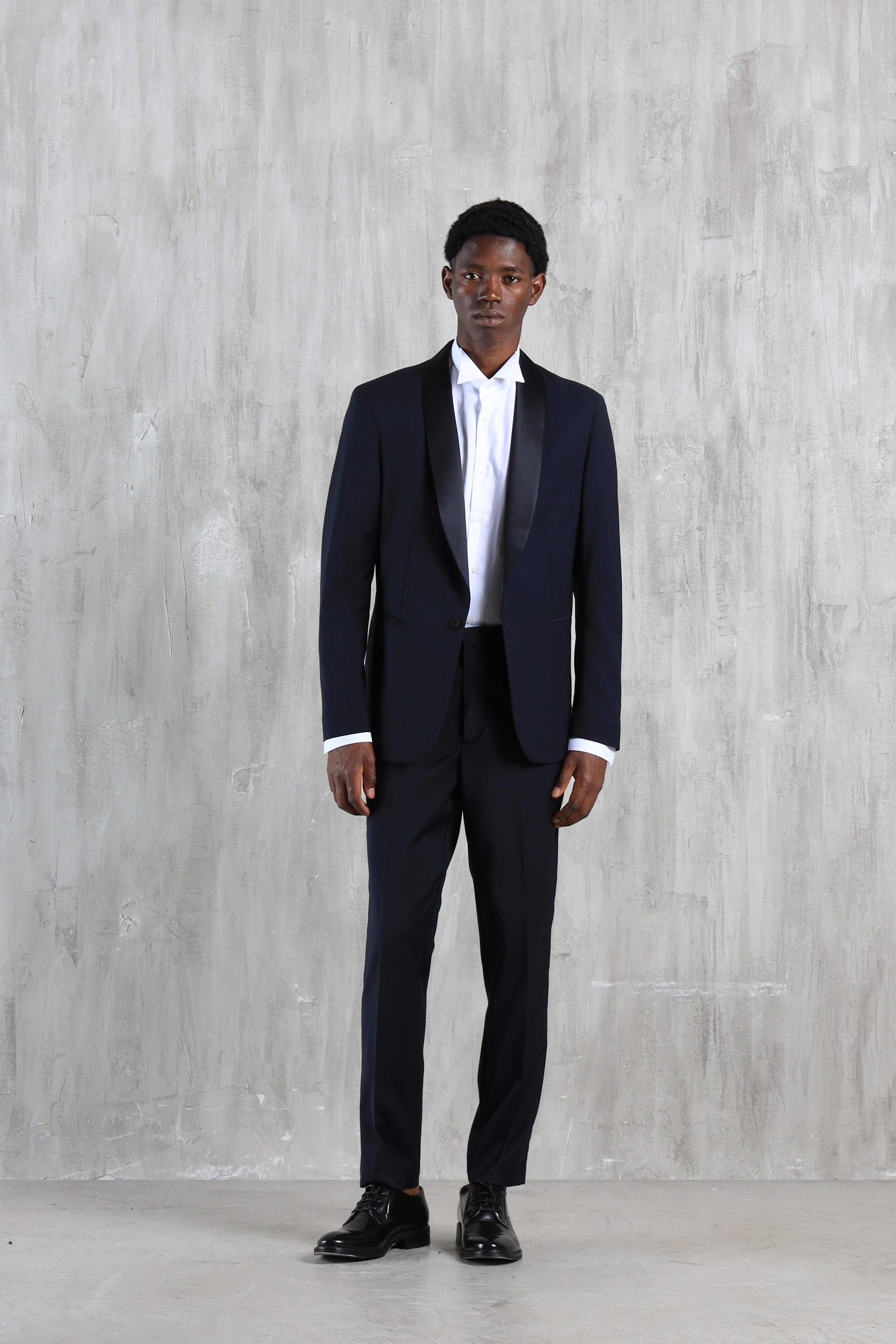 Giacca da abito regular misto lana - Blu