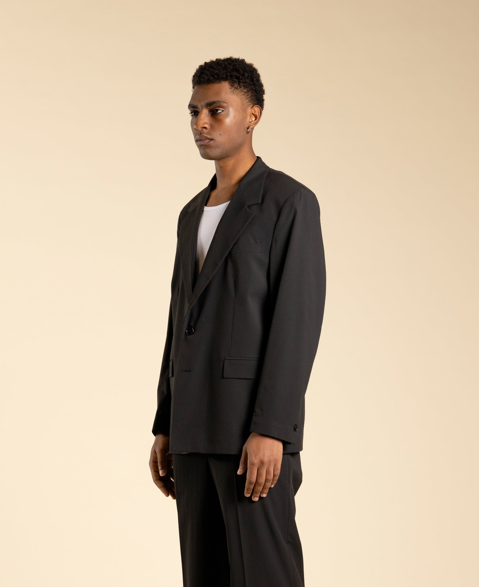 veste oversize à demi-rayures