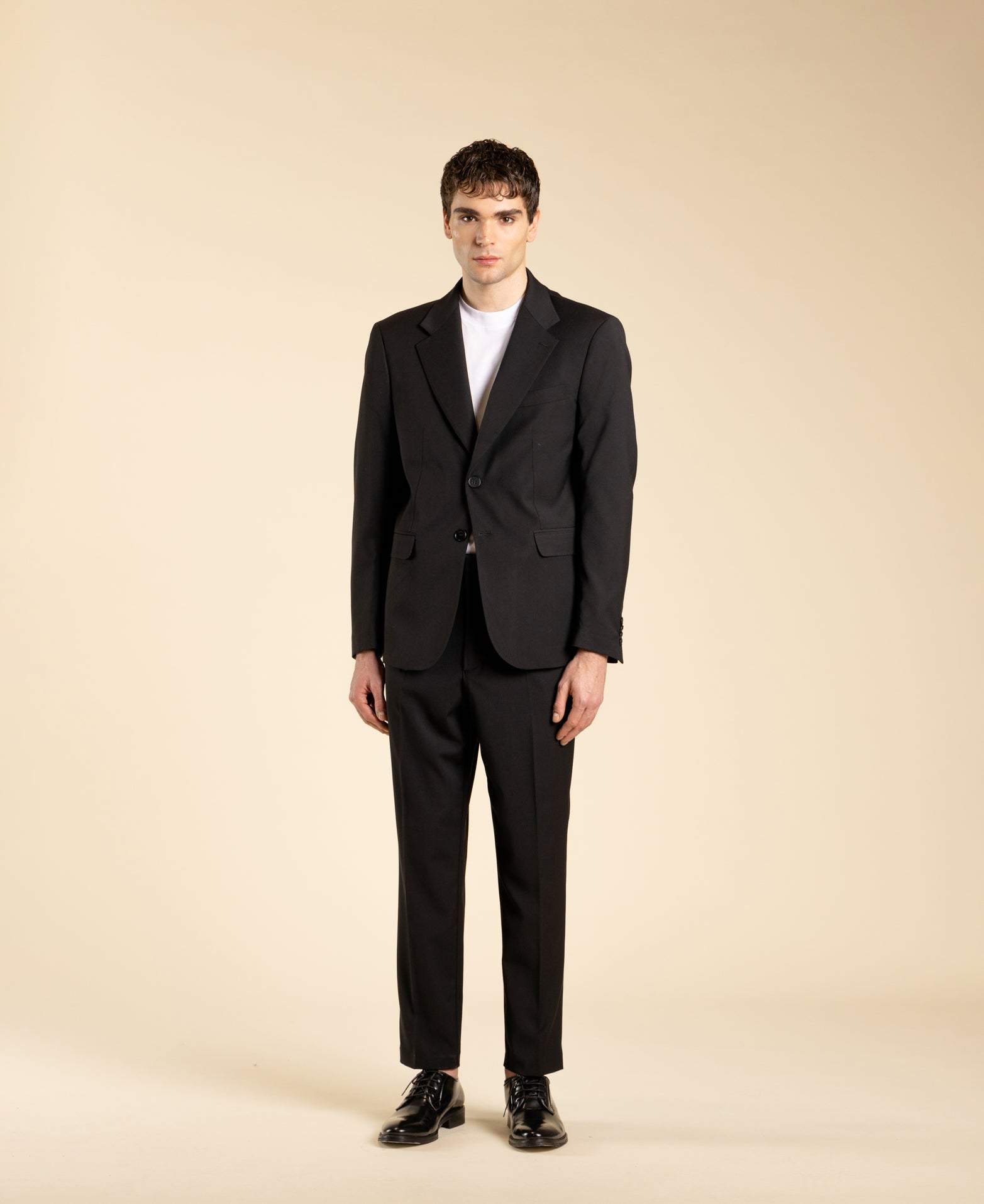 Pantalon coupe droite avec poche américaine - Noir