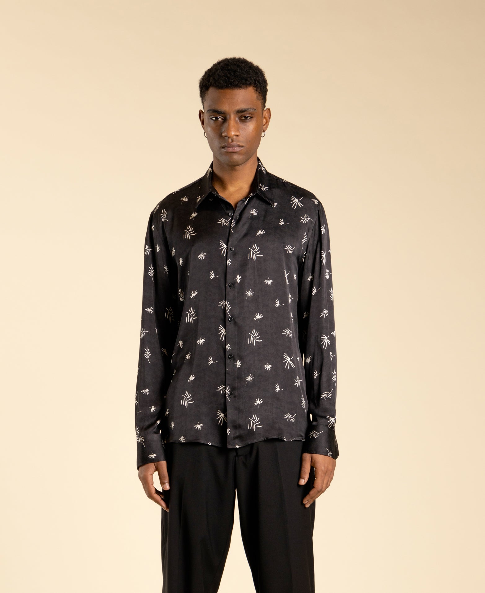 Chemise en viscose à imprimé palmiers