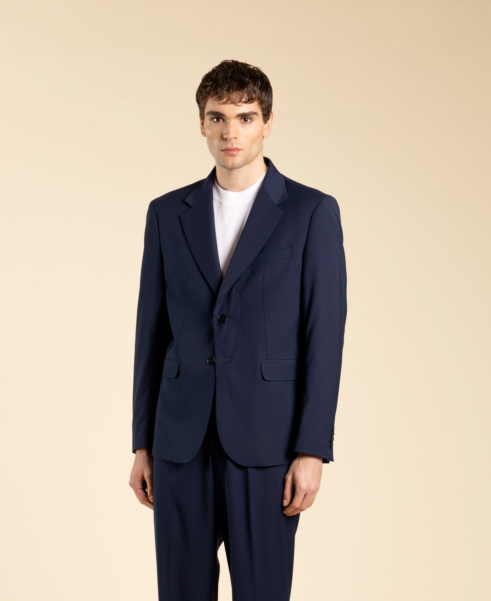 Veste à simple boutonnage - Bleue