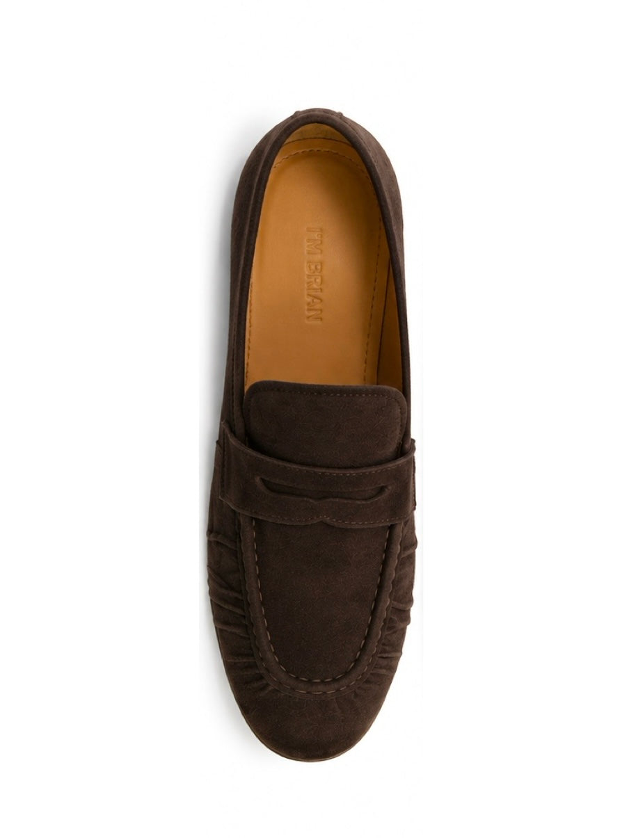Leather Loafers with Strap - Black