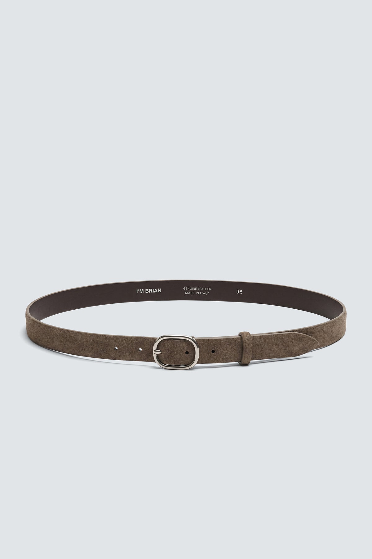 Cintura in pelle scamosciata - Taupe