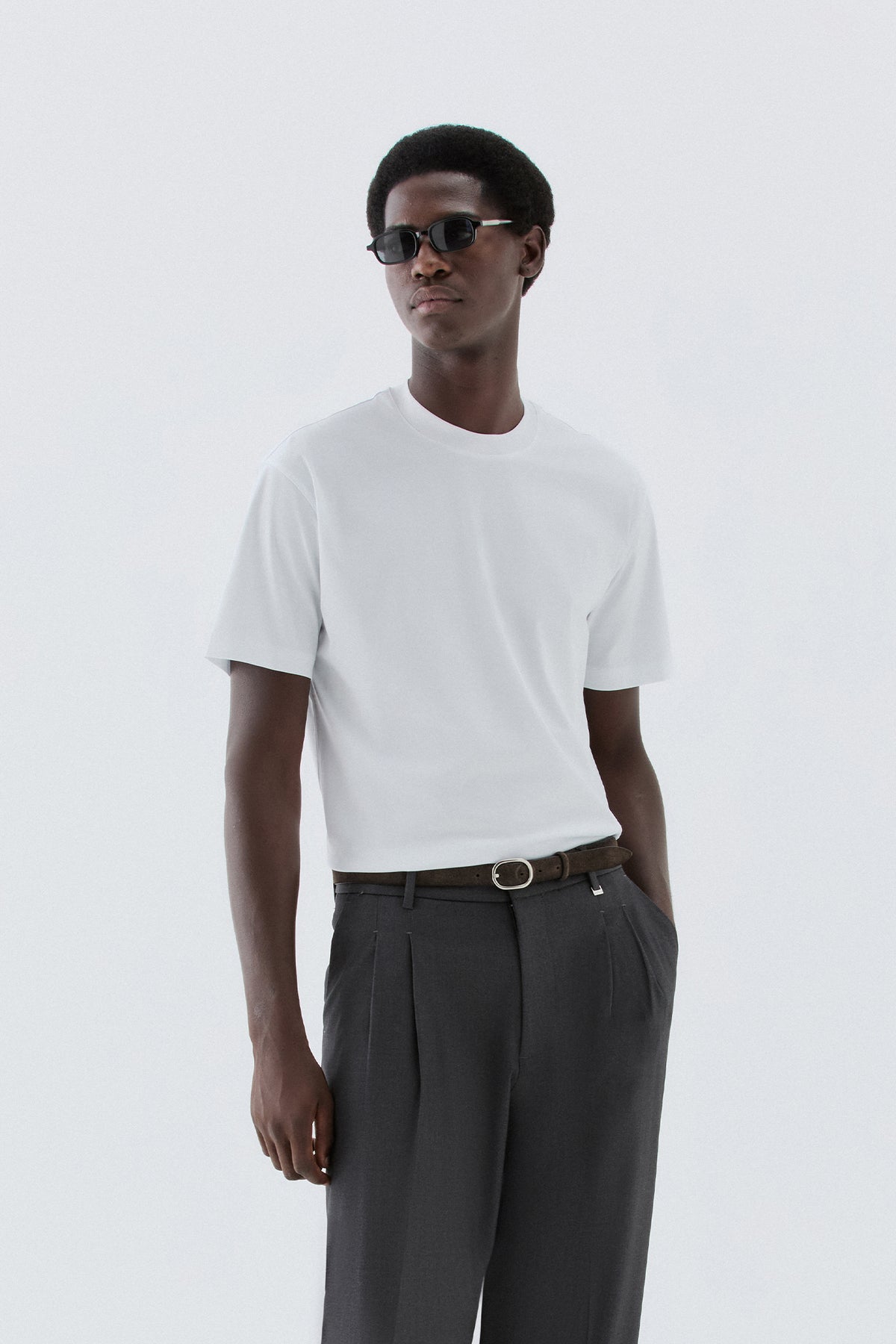 T-shirt in cotone mercerizzato - Bianco