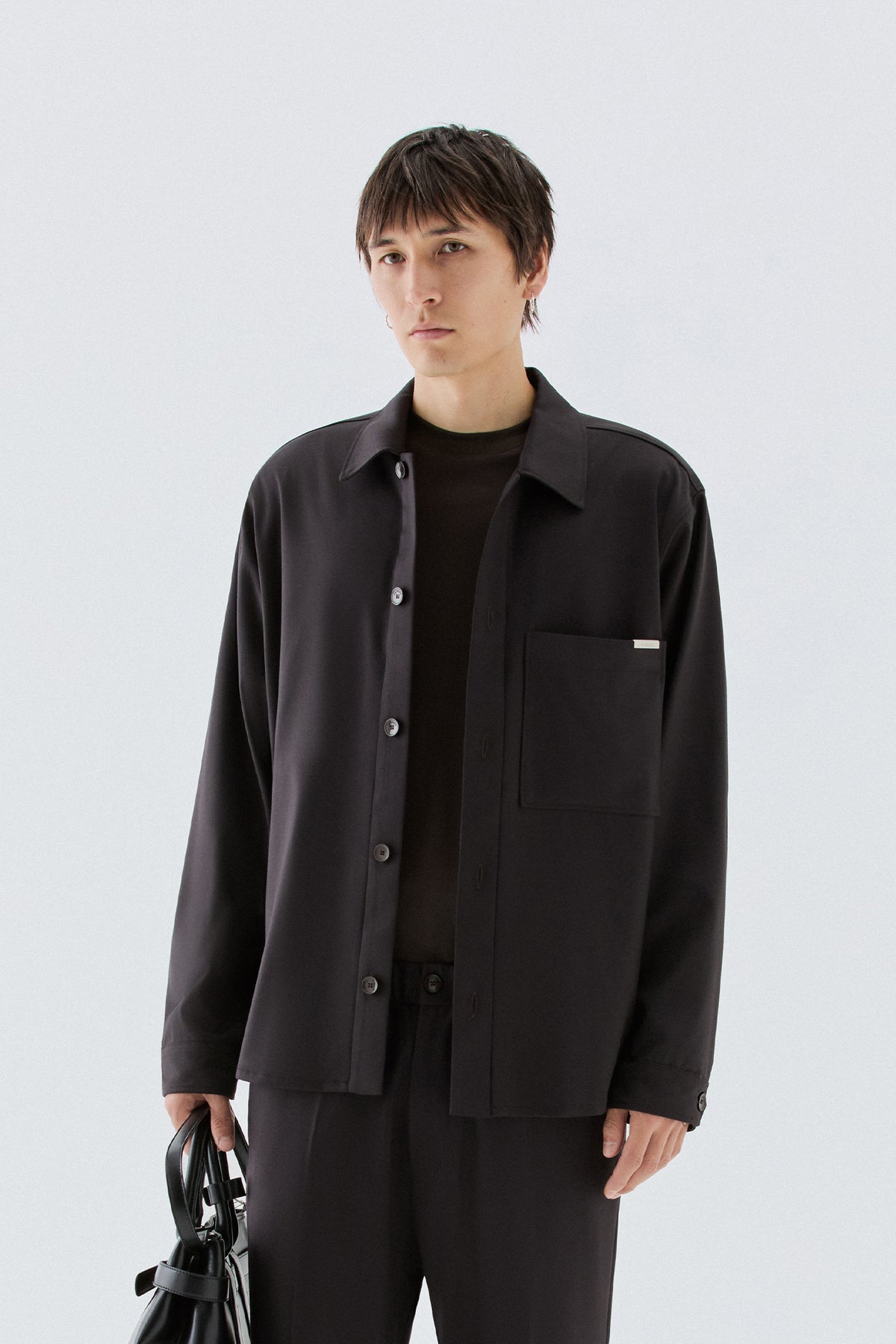 Overshirt con tasca - Moro