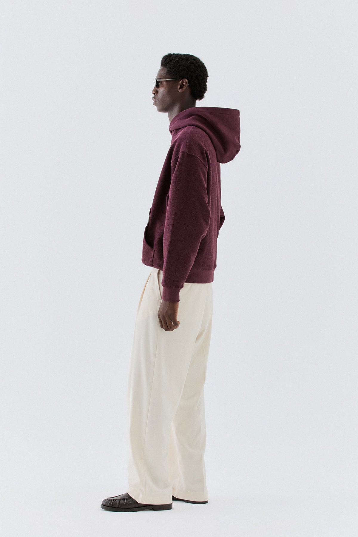 Felpa reverse oversize - Bordeaux