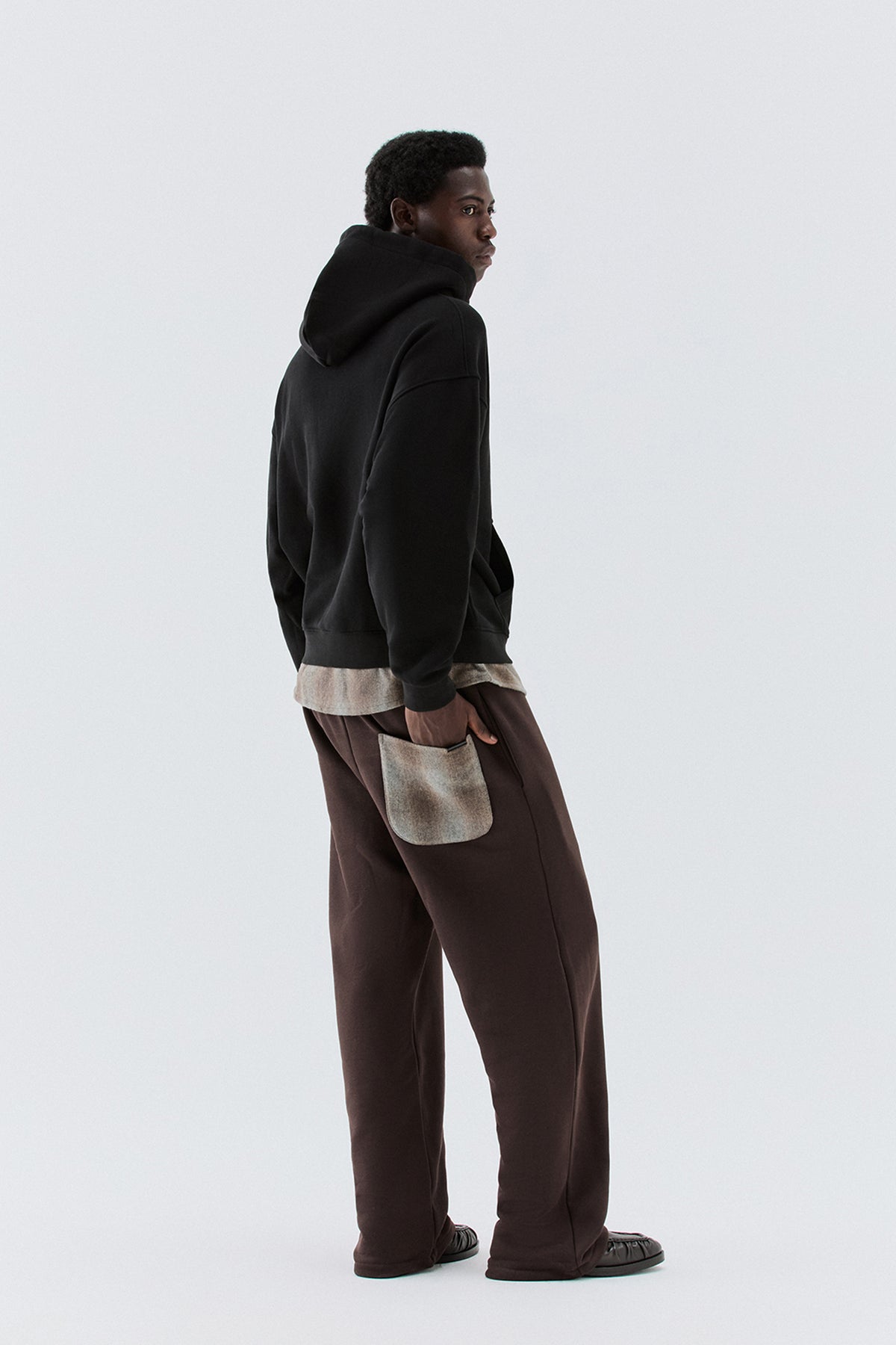Felpa oversize inserto flanella