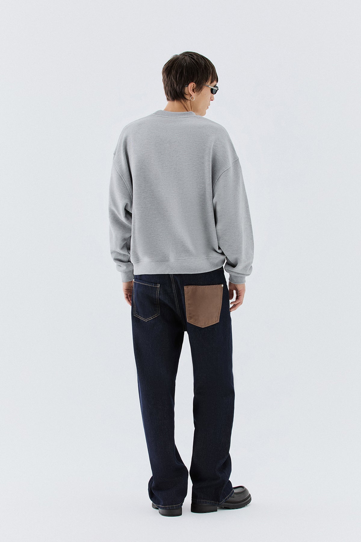 Felpa girocollo oversize - Grigio