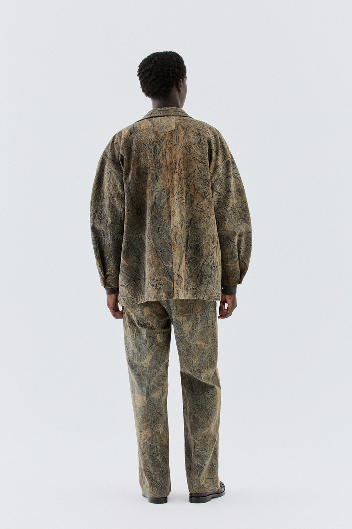 Overshirt in denim effetto slavato