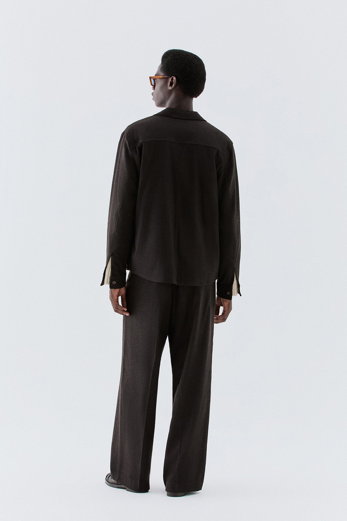 Overshirt in lana - Moro