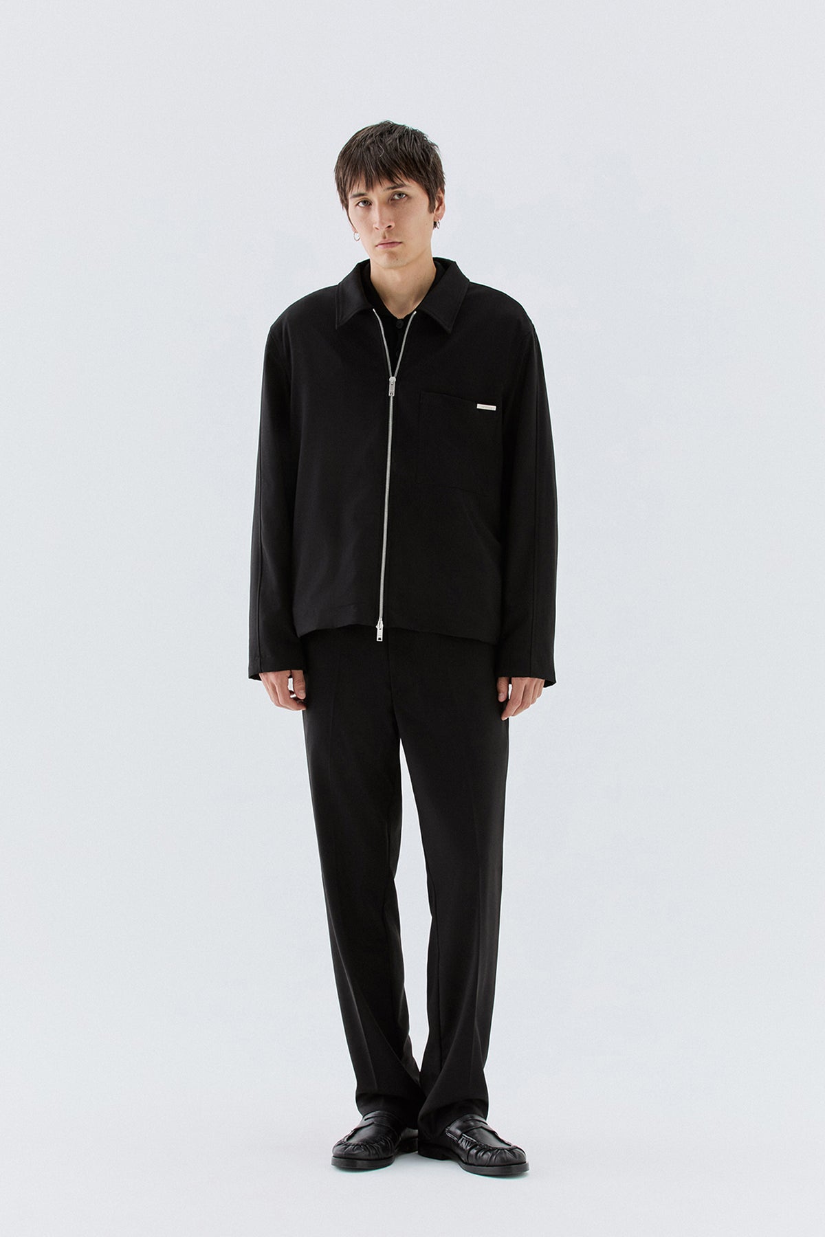 Giubbotto con zip - Nero