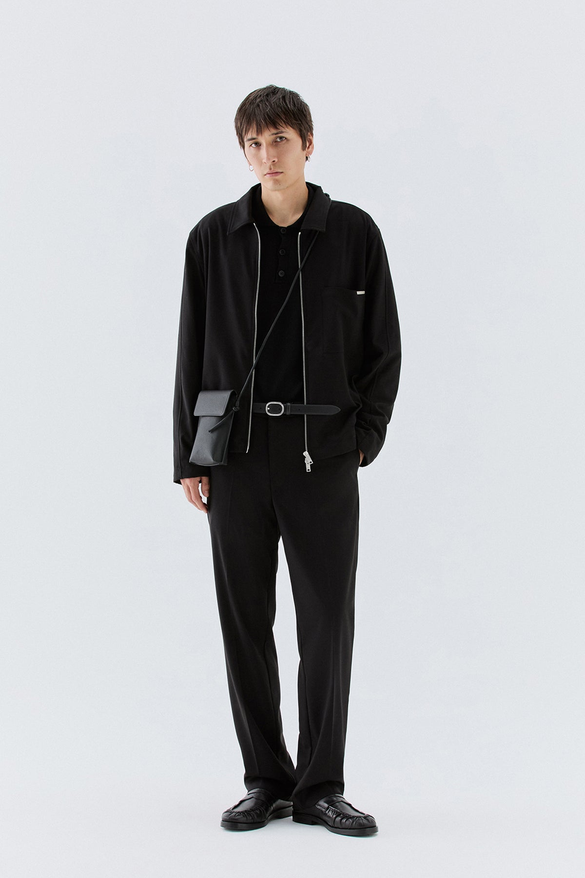 Giubbotto con zip - Nero