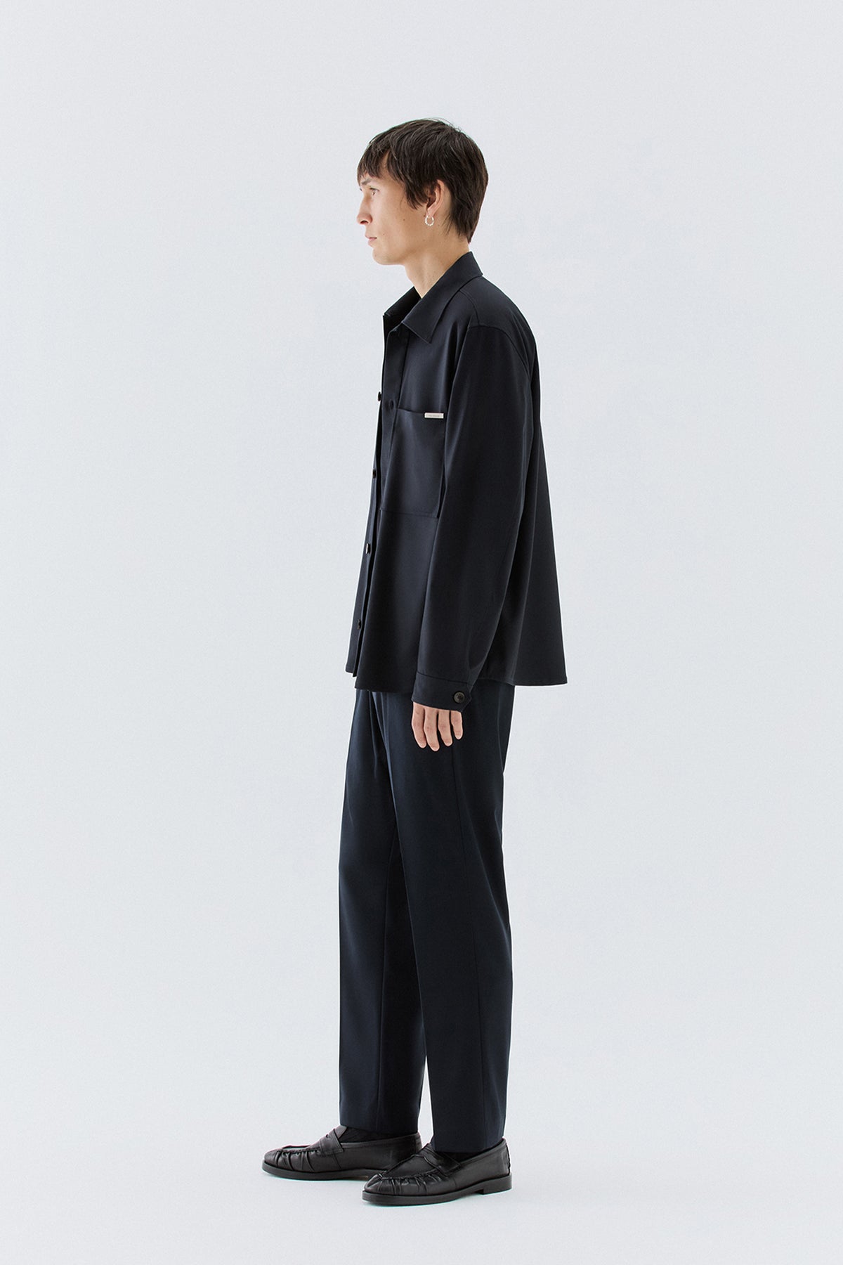 Overshirt con tasca - Blu
