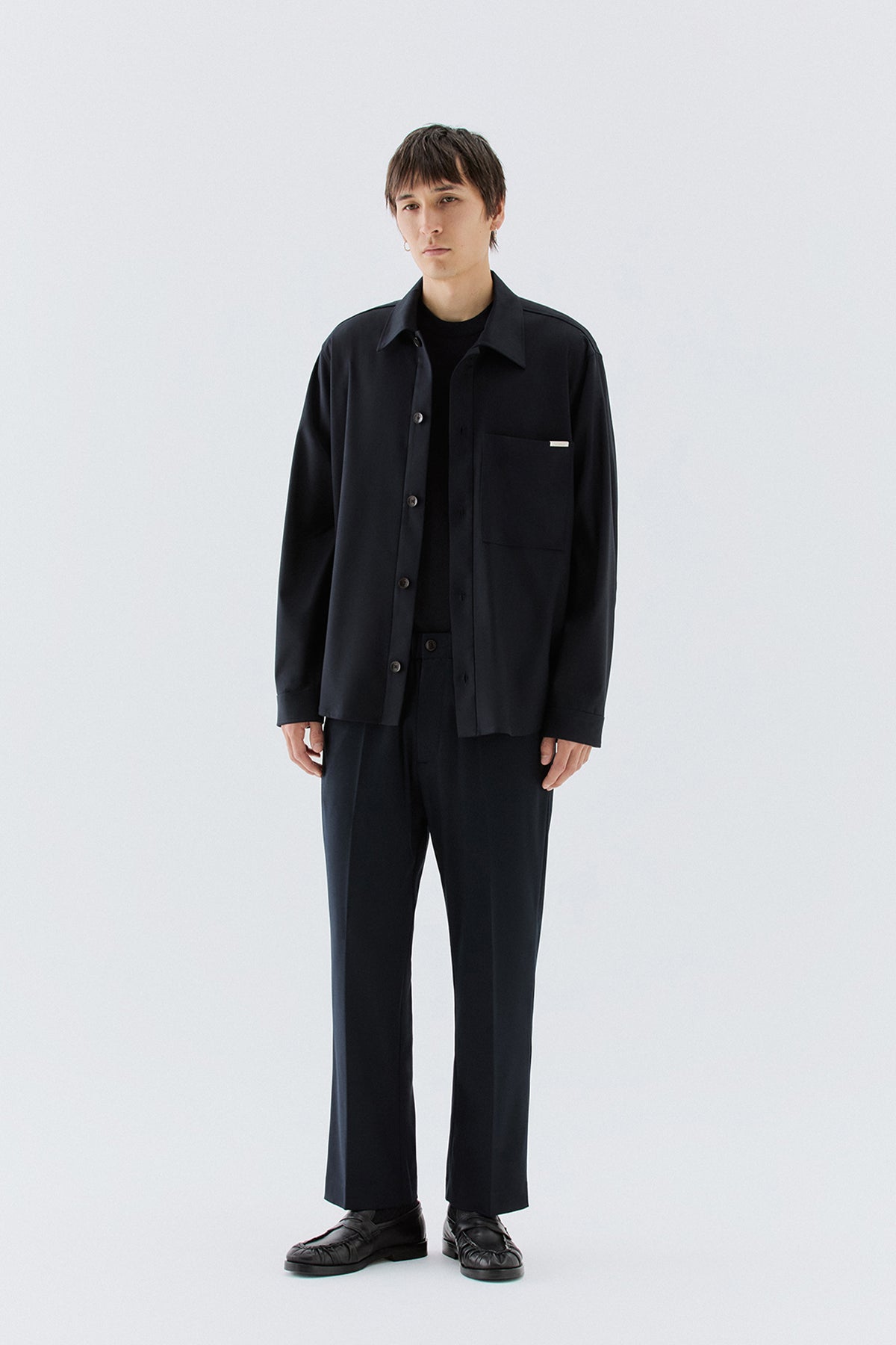 Overshirt con tasca - Blu