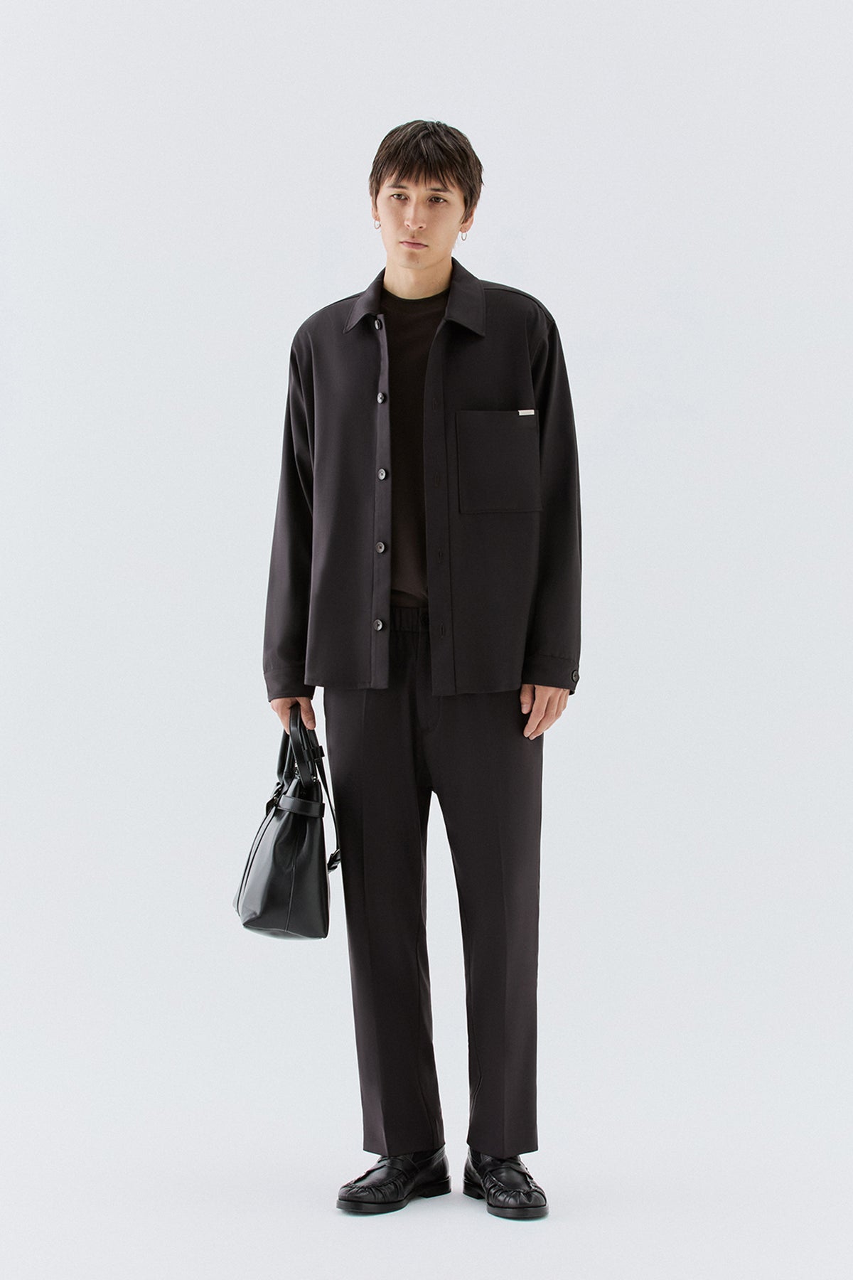 Overshirt con tasca - Moro