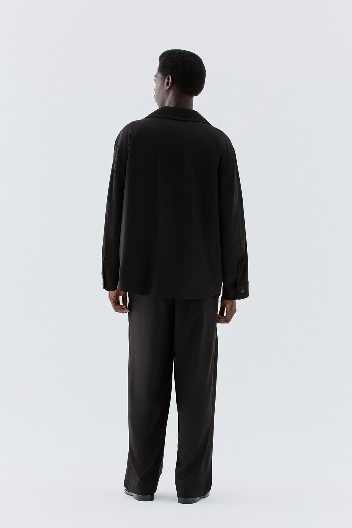 Overshirt ampia - Nero
