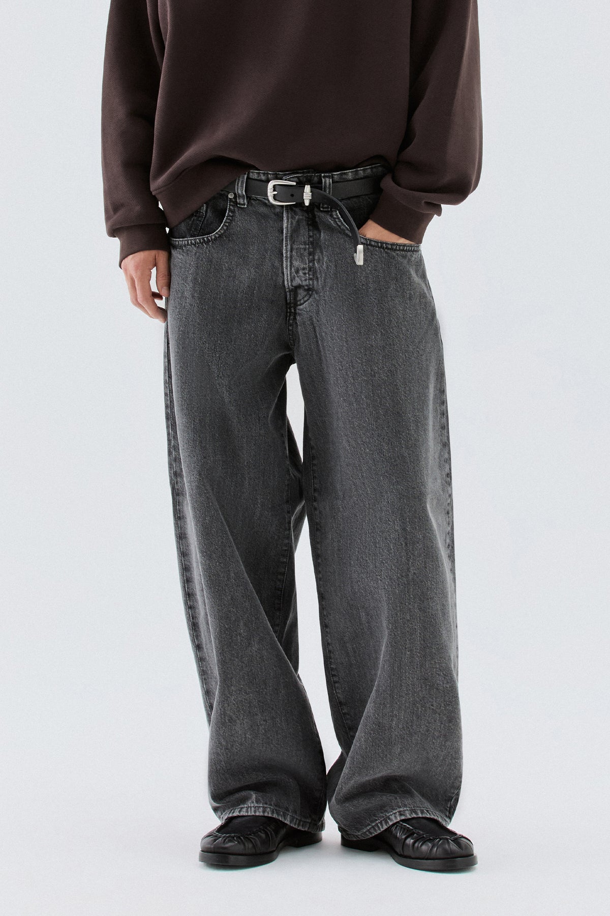 Jeans balloon stone grey