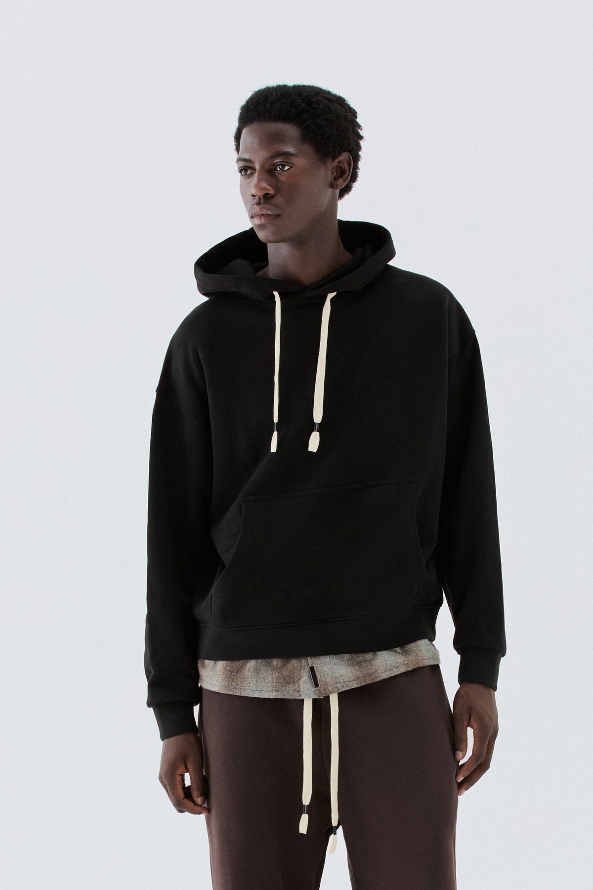 Felpa oversize inserto flanella