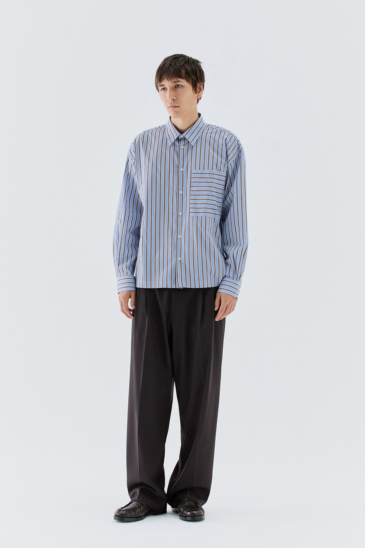 Camicia in cotone a righe