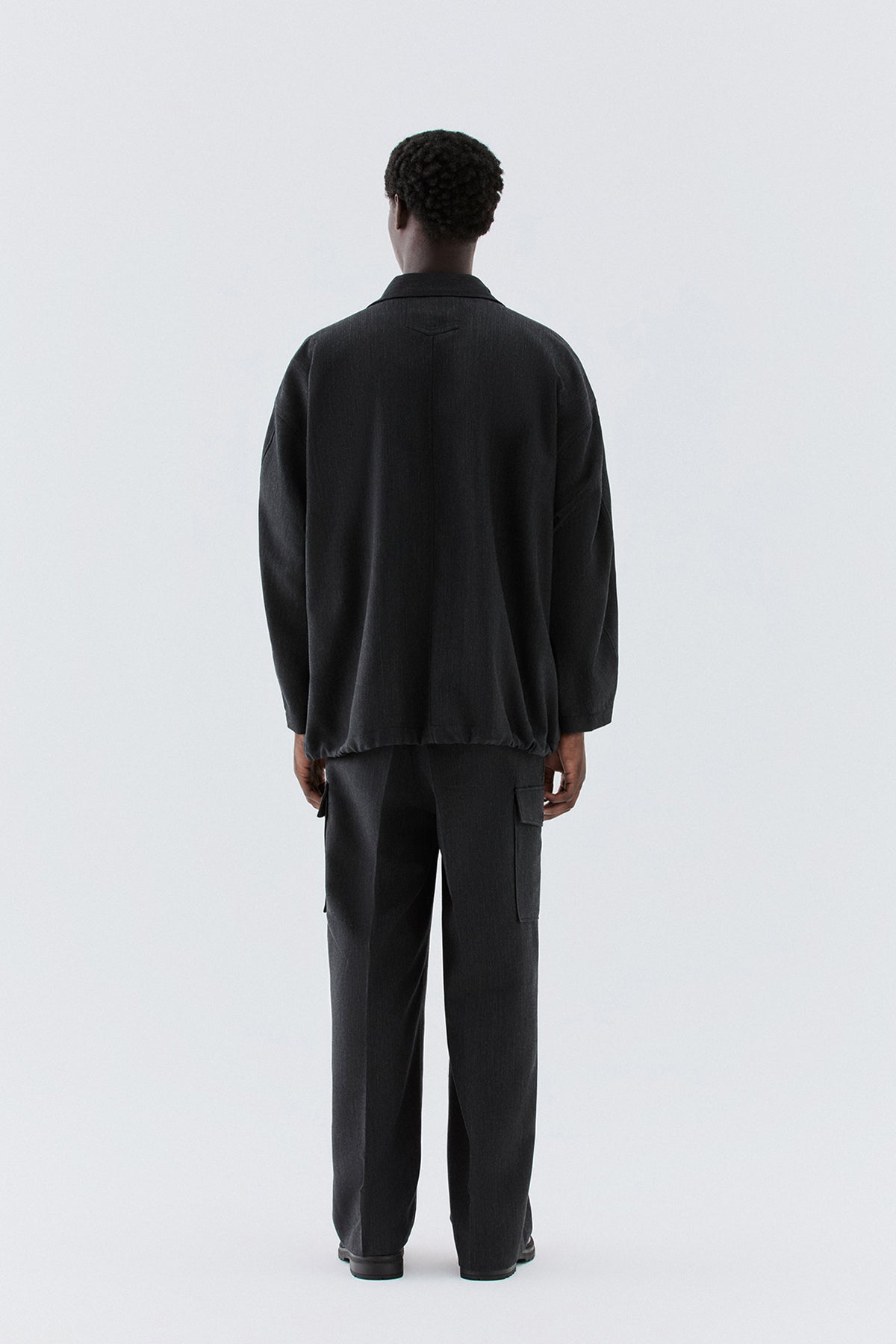 Camicia oversize in lana vergine