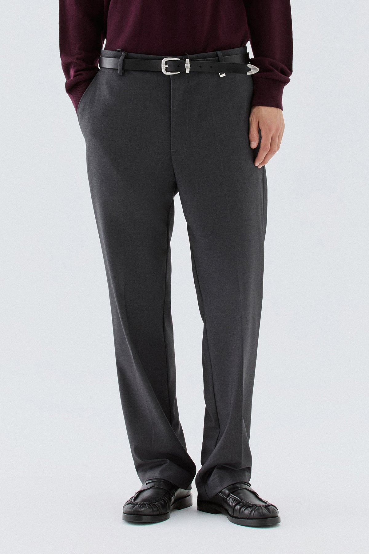 Pantaloni dritti - Grigio