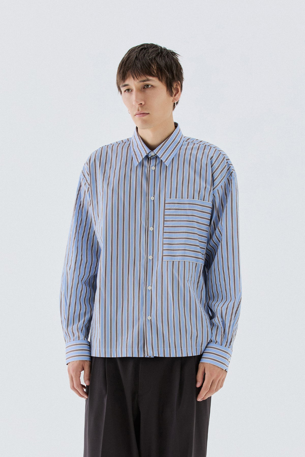 Camicia in cotone a righe