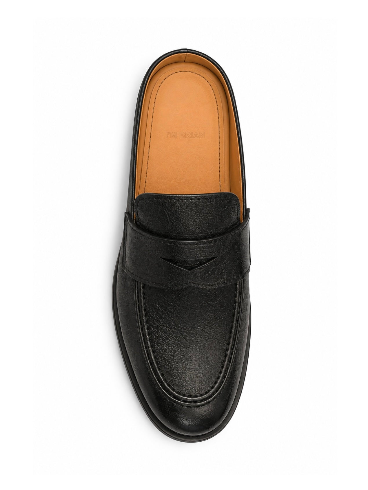 Leather Loafers with Strap - Black
